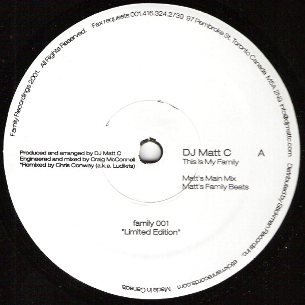 DJ Matt C - This Is My Family | Family Recordings (family 001) - main DJ Matt C - This Is My Family | Family Recordings (family 001) - main