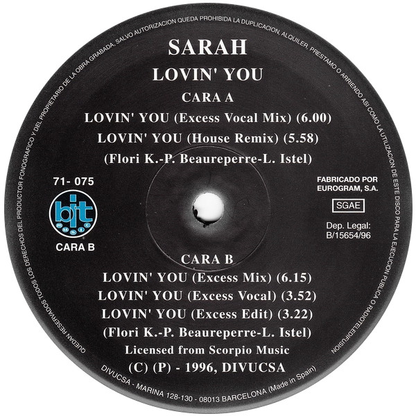 Sarah - Lovin' You | Bit Music (71-075)