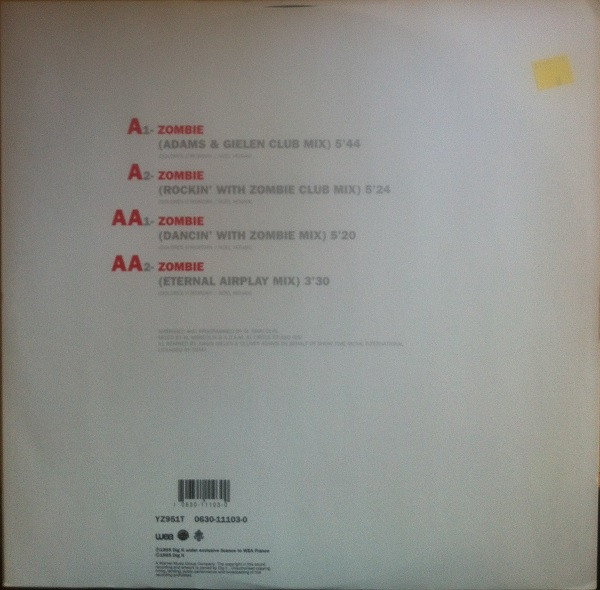 A.D.A.M. Featuring Amy - Zombie (Dance Version) | Eternal (YZ951T) - 2