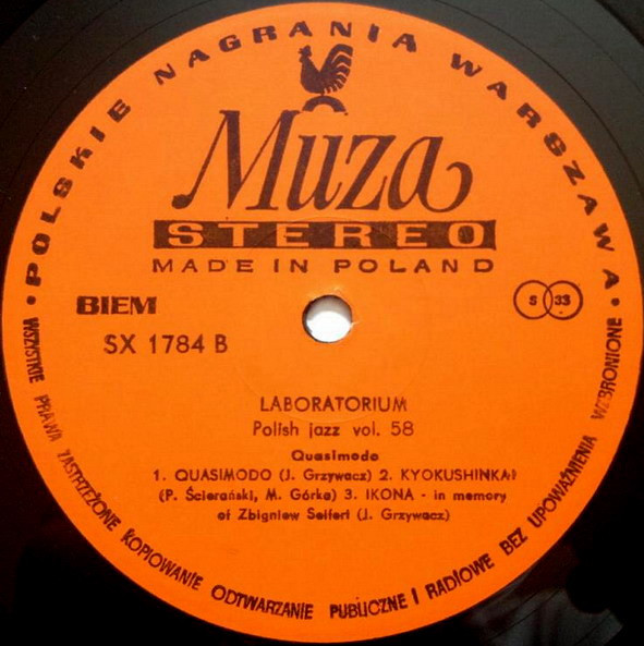 Laboratorium - Quasimodo | Polskie Nagrania Muza (SX 1784) - 4