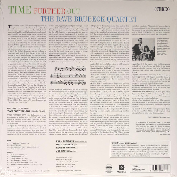 The Dave Brubeck Quartet - Time Further Out (Miro Reflections) | WaxTime (771959)