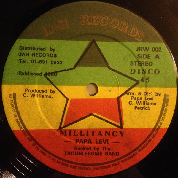 Papa Levi - Millitancy / Baby Mother | Jah Records (JRW 002)