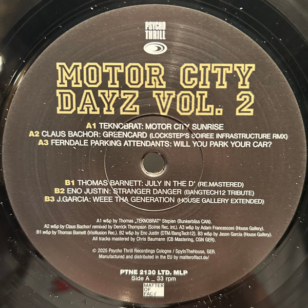 Various - Motor City Days Vol. 2 | Psycho Thrill (PTNE2130) - main