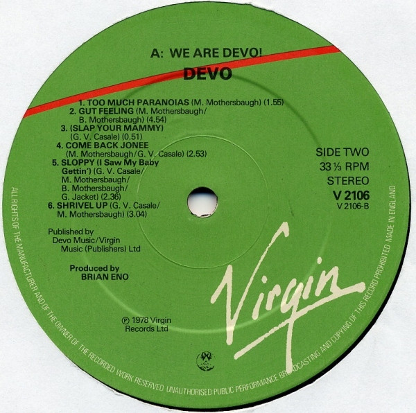 Devo - Q: Are We Not Men? A: We Are Devo! | Virgin (V2106) - 4