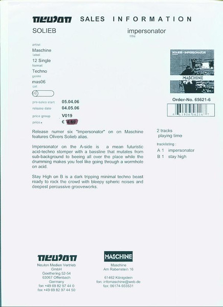 Solieb - Impersonator | Maschine (MAS 06)