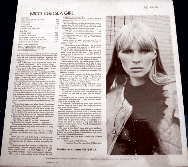 Nico - Chelsea Girl | MGM Records (2303 034) - 2