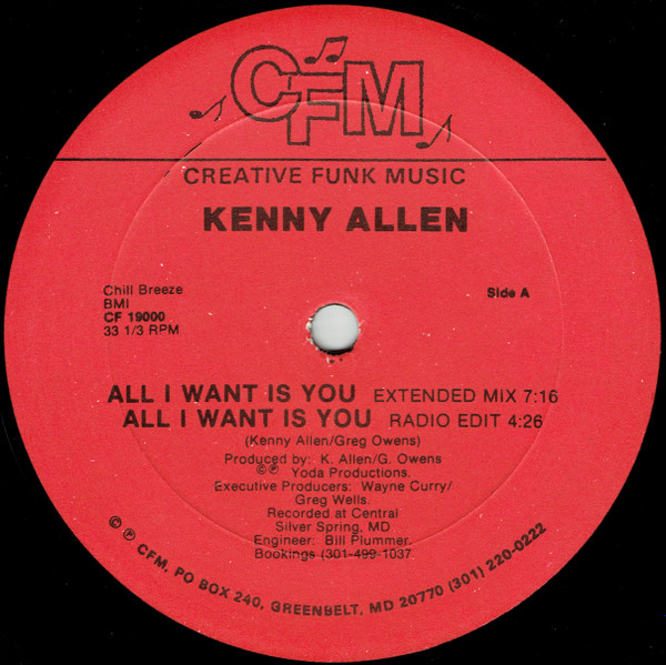 Kenny Allen - All I Want Is You / Make Love All Over | Creative Funk (CF 19000)