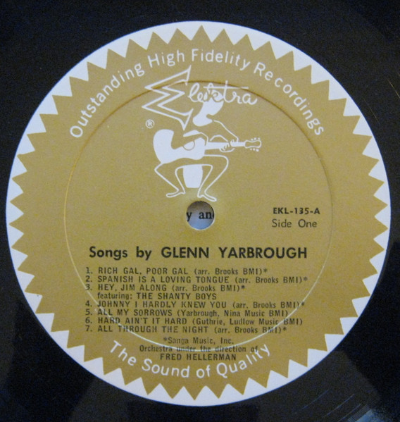 Glenn Yarbrough - Songs By Glenn Yarbrough | Elektra (EKL-135) - 3