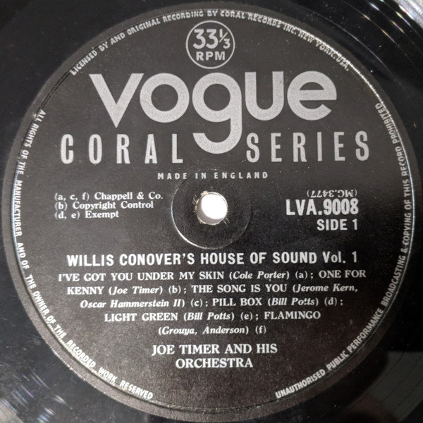 Willis Conover - House Of Sounds, Volume 1 | Vogue (LVA 9008) - 3