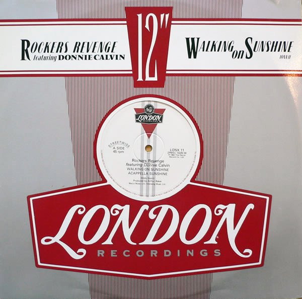 Rockers Revenge Featuring Donnie Calvin - Walking On Sunshine | London Records (LONX 11) - main Rockers Revenge Featuring Donnie Calvin - Walking On Sunshine | London Records (LONX 11) - main