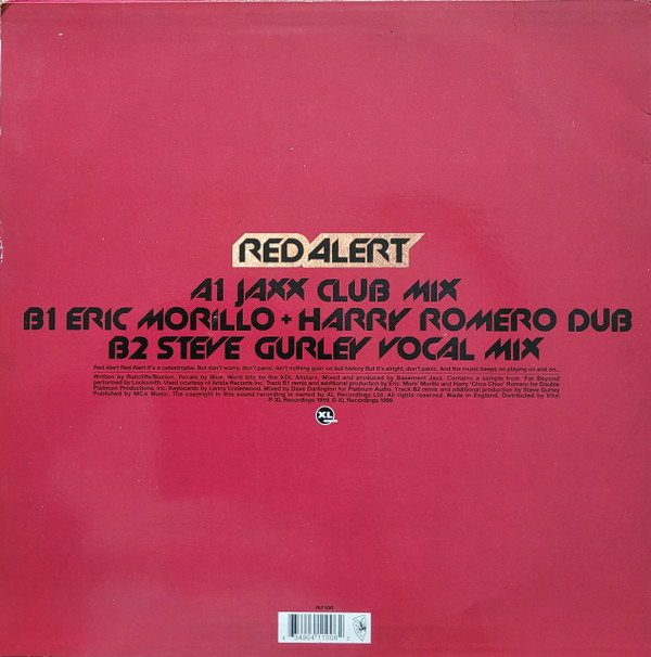 Basement Jaxx - Red Alert | XL Recordings (XLT 100) - 2