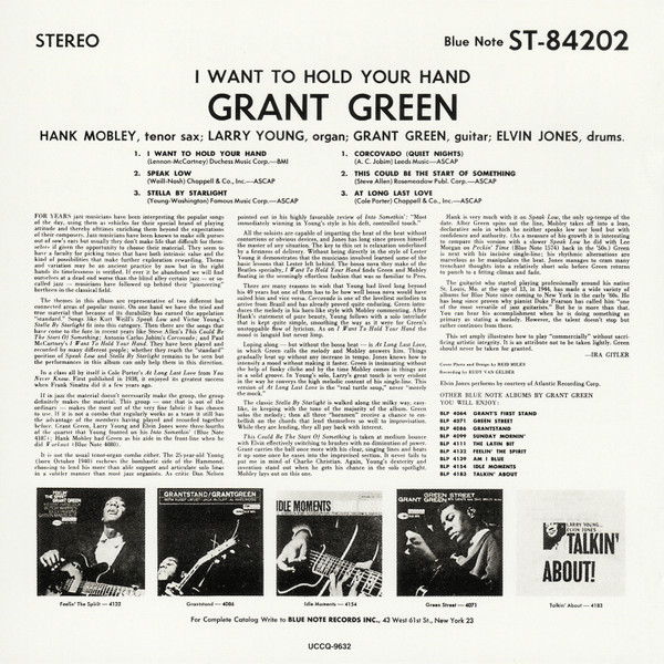 Grant Green - I Want To Hold Your Hand | Blue Note (UCCQ-9632) - 4 Grant Green - I Want To Hold Your Hand | Blue Note (UCCQ-9632) - 4