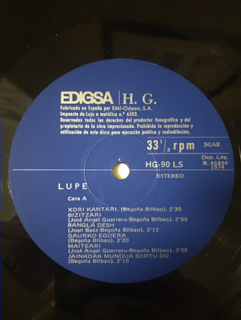 Lupe - Lupe | Herri Gogoa (HG-90 LS) - 3 Lupe - Lupe | Herri Gogoa (HG-90 LS) - 3