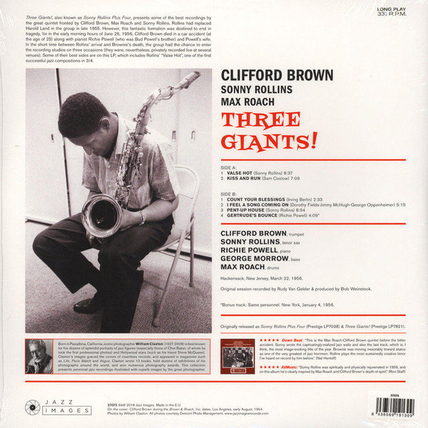 Clifford Brown , Sonny Rollins , Max Roach - Three Giants! | Jazz Images (37075) - 3