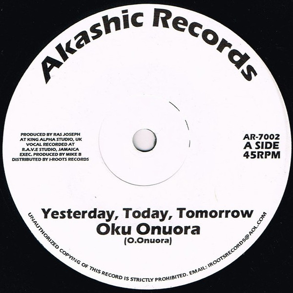 Oku Onuora - Yesterday, Today, Tomorrow | Akashic Records (AR-7002)