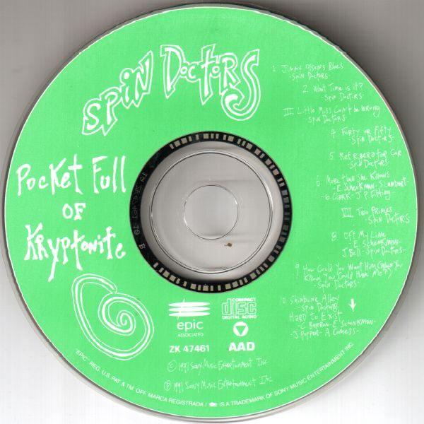 Spin Doctors - Pocket Full Of Kryptonite | Epic Associated (ZK 47461) - 4