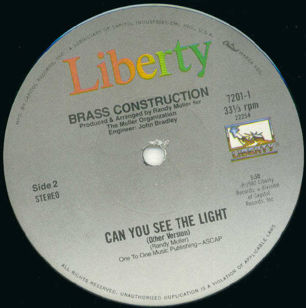 Brass Construction - Can You See The Light | Liberty (7201) - 2