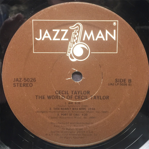 Cecil Taylor - The World Of Cecil Taylor | Jazz Man (JAZ 5026) - 4