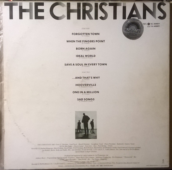 The Christians - The Christians | Island Records (5C 208601) - 4