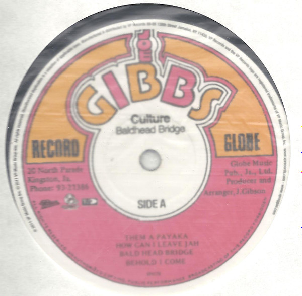 Culture - Baldhead Bridge | Joe Gibbs Record Globe (VP4179) - 3