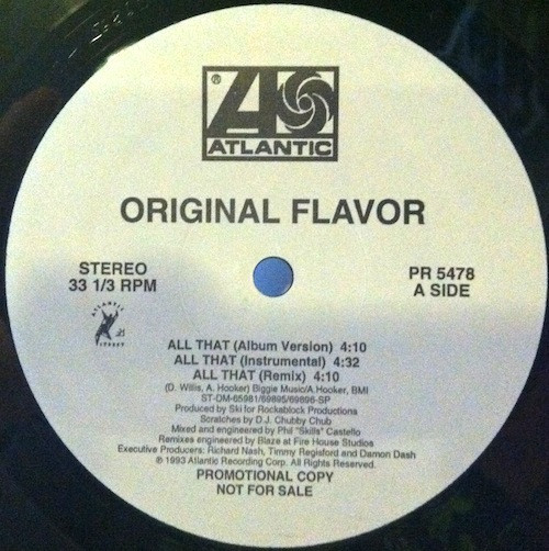 Original Flavor - All That / Hit | Atlantic (PR 5478)