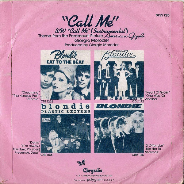 Blondie - Call Me | Chrysalis (6155 285) - 2