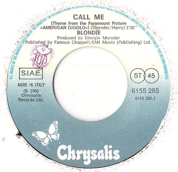 Blondie - Call Me | Chrysalis (6155 285) - 3