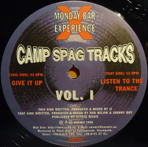 Unknown Artist - Camp Spag Tracks (Vol. 1) | Monday Bar Experience (MBX004) - main Unknown Artist - Camp Spag Tracks (Vol. 1) | Monday Bar Experience (MBX004) - main