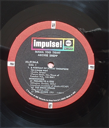 Archie Shepp - Mama Too Tight | Impulse! (AS-9134) - 3