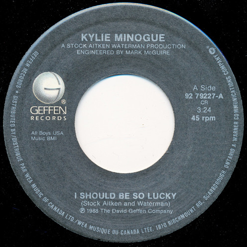 Kylie Minogue - I Should Be So Lucky | Geffen Records (92 79227) - main