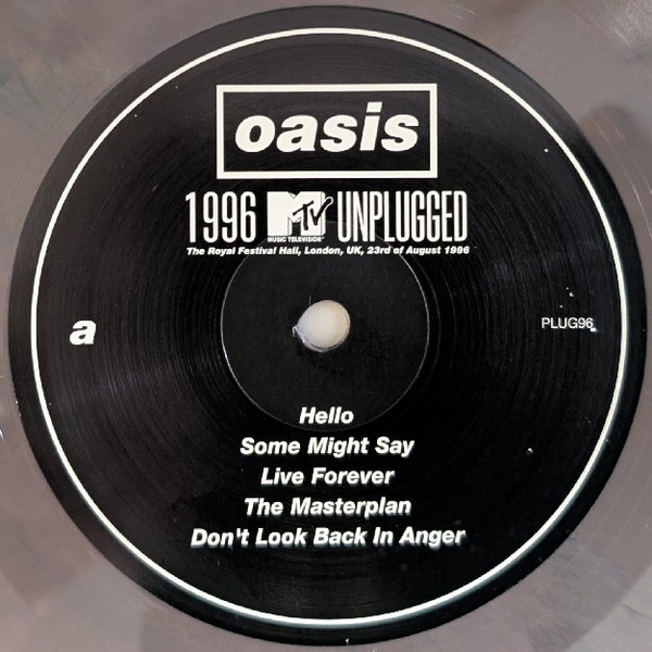 Oasis - 1996 MTV Unplugged | PlugOff Records (PLUG96) - 3 Oasis - 1996 MTV Unplugged | PlugOff Records (PLUG96) - 3
