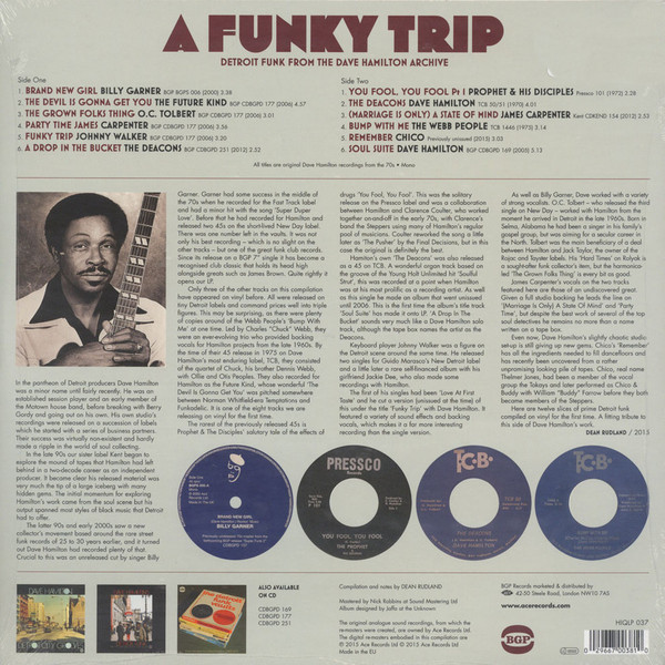 Various - A Funky Trip (Detroit Funk From The Dave Hamilton Archive) | BGP Records (HIQLP 037) - 2