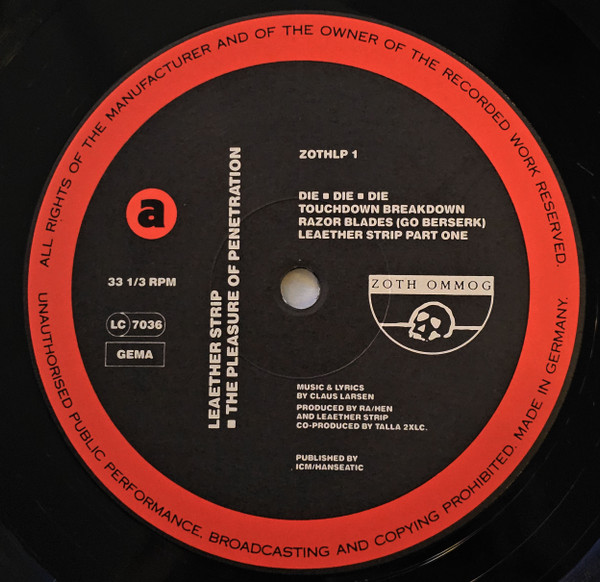 Leæther Strip - The Pleasure Of Penetration | Zoth Ommog (ZOTHLP 1) - 4