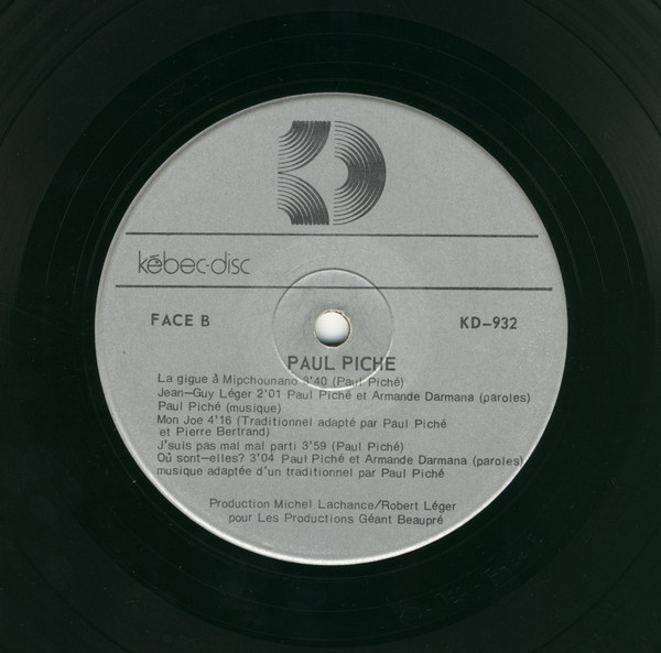 Paul Piché - À Qui Appartient Le Beau Temps? | Kébec-Disc (KD 932) - 2
