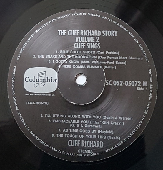 Cliff Richard - Cliff Sings - The Cliff Richard Story Vol. 2 | Columbia (5C 052-05072 M) - 2 Cliff Richard - Cliff Sings - The Cliff Richard Story Vol. 2 | Columbia (5C 052-05072 M) - 2