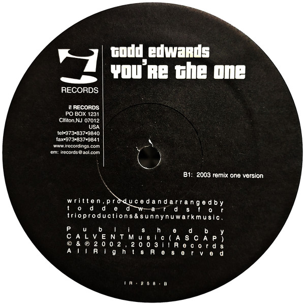 Todd Edwards - You're The One | i! Records (IR-258) - 2 Todd Edwards - You're The One | i! Records (IR-258) - 2