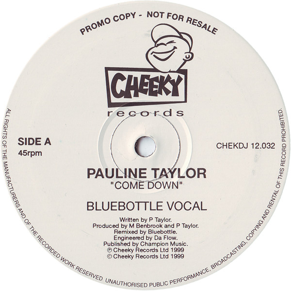 Pauline Taylor - Come Down | Cheeky Records (CHEKDJ 12.032) - main