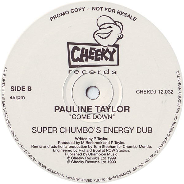 Pauline Taylor - Come Down | Cheeky Records (CHEKDJ 12.032) - 2