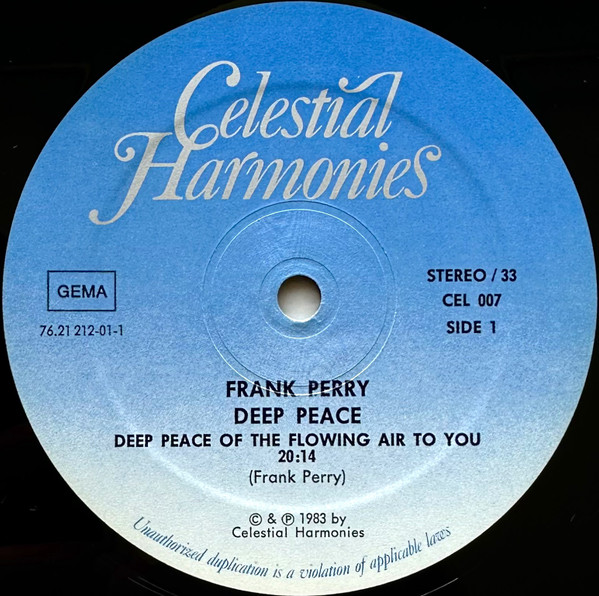 Frank Perry - Deep Peace | Celestial Harmonies (CEL 007) - 3