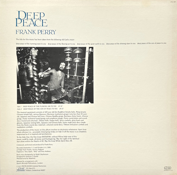 Frank Perry - Deep Peace | Celestial Harmonies (CEL 007) - 2