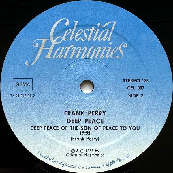 Frank Perry - Deep Peace | Celestial Harmonies (CEL 007) - 4