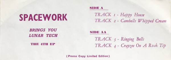 Spacework - Brings You Lunar Tech - The 4th EP | Mad Bass Recordings (SRT 93LS 3681) - 3