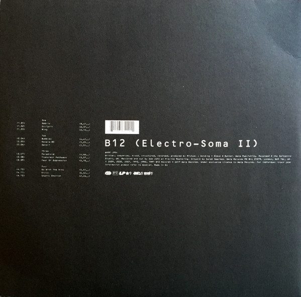 B12 - Electro-Soma II | Warp Records (WARP LP9X) - 2 B12 - Electro-Soma II | Warp Records (WARP LP9X) - 2