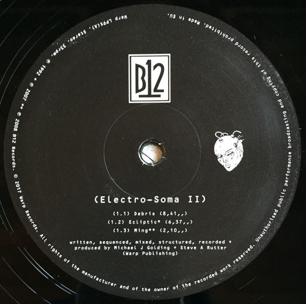 B12 - Electro-Soma II | Warp Records (WARP LP9X) - 3 B12 - Electro-Soma II | Warp Records (WARP LP9X) - 3
