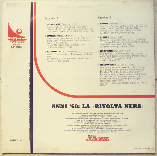 Various - Free Jazz !!! (Anni '60: La "Rivolta Nera") | Base Record (ESP 1000/S) - 2
