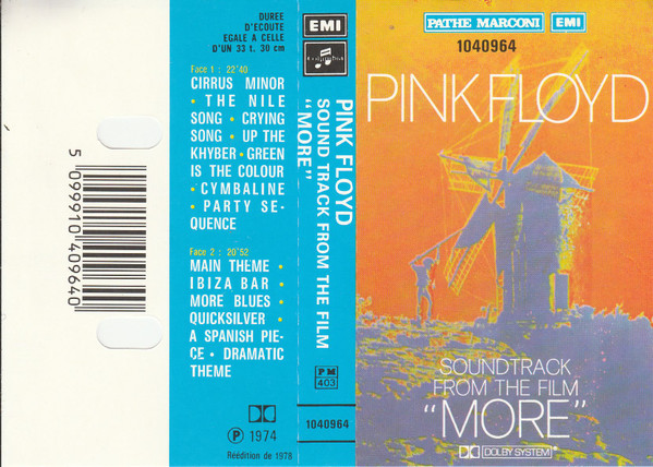 Pink Floyd - Soundtrack From The Film "More" | EMI France (1040964)