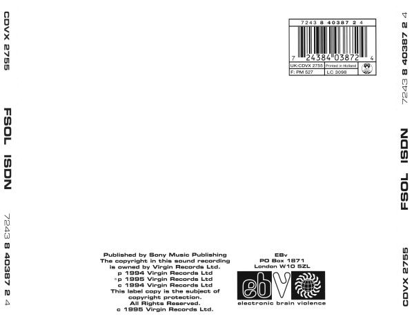 The Future Sound Of London - ISDN | Virgin (7243 8 40387 2 4) - 2