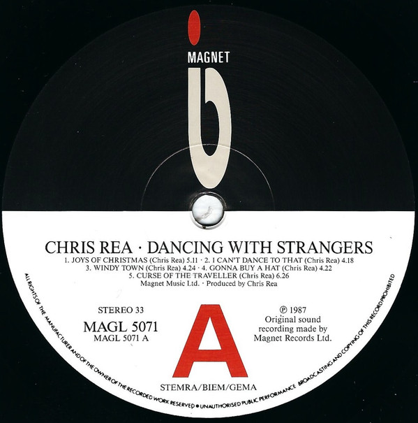 Chris Rea - Dancing With Strangers | Magnet (MAGL 5071) - 3