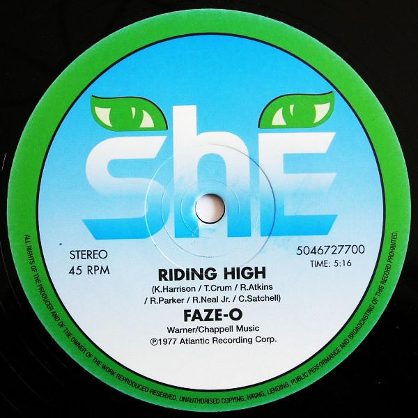 Faze-O - Riding High / Good Thang | She Records (5046727700) - 2