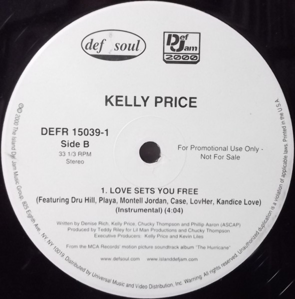 Kelly Price - Love Sets You Free | Def Soul (DEFR 15039-1) - 3